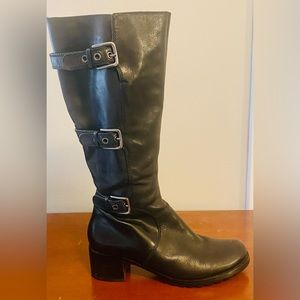 Ecco Moto Equestrian Black Leather Hobart  Boots EU 37/US 6 - 6.5.